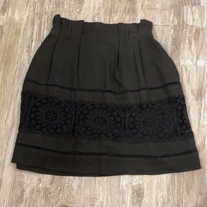 Black Flowy + Lacey Skirt